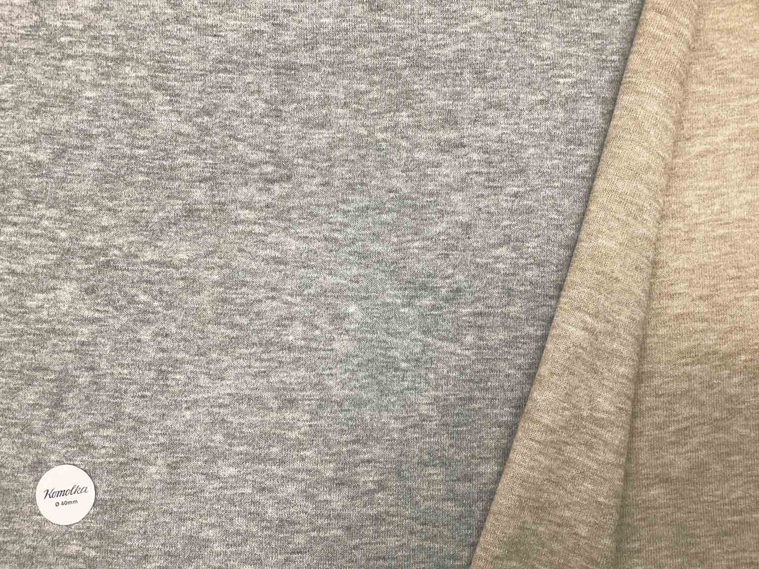 Double Strick Bicolor grau/beige