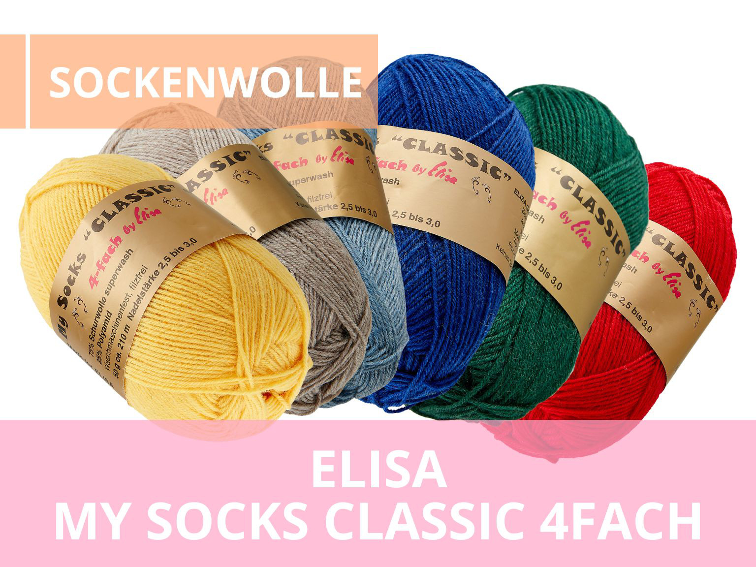 Elisa My Socks Classic 4-Fach Wolle