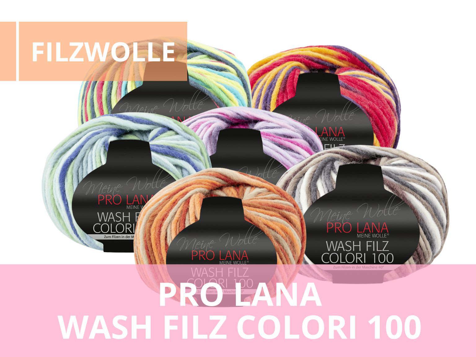 Pro Lana Wash Filz Colori 100 Wolle