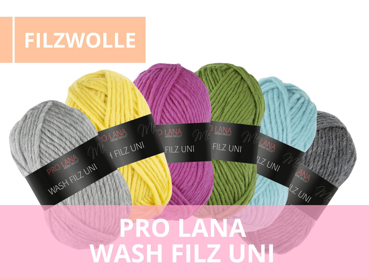Pro Lana Wash Filz uni Wolle