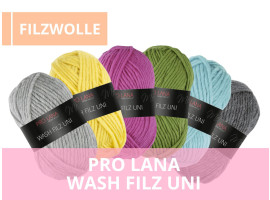 Pro Lana Wash Filz uni Wolle
