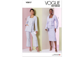 Vogue Schnittmuster-Set Damen eng anliegende Jacke, Bleistiftrock und Hose